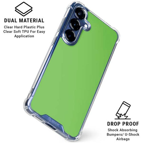 Green Galaxy S25 Clear Case